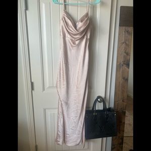 Revelry Skye Satin Dress Blush